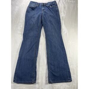 Tommy Hilfiger Jeans Womens‎ 4R Blue Bootcut Stretch Denim Mid Rise Embroidered